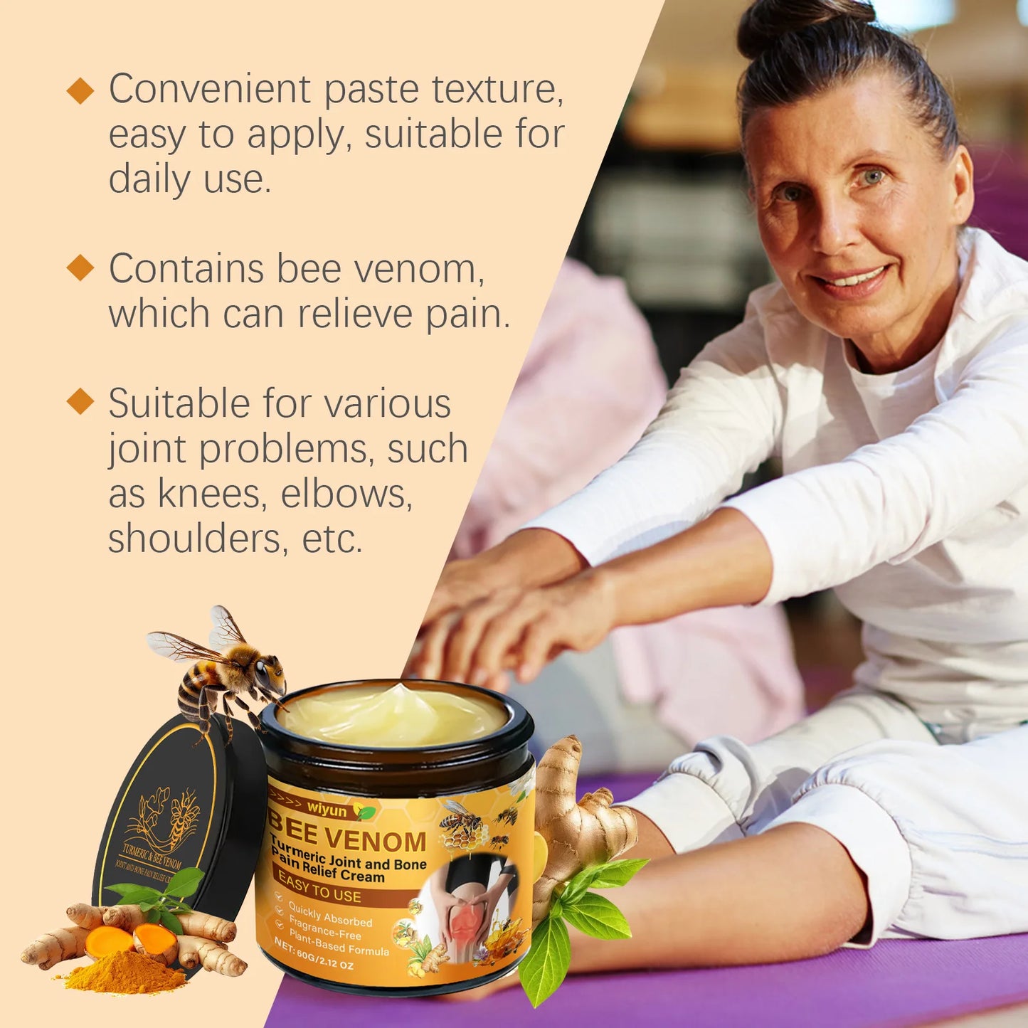 Crème de Traitement Bee Venom – Soulage les Douleurs Articulaires Naturellement & Efficacement